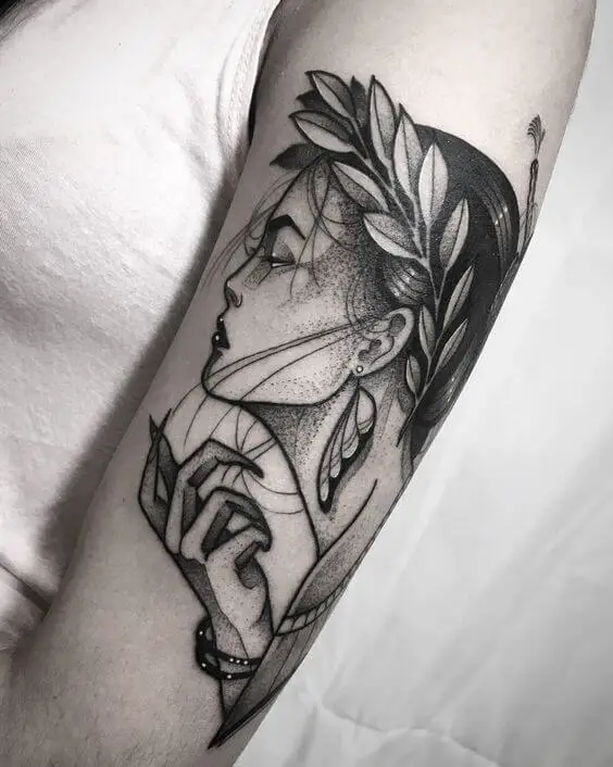 Realistic Demeter tattoo