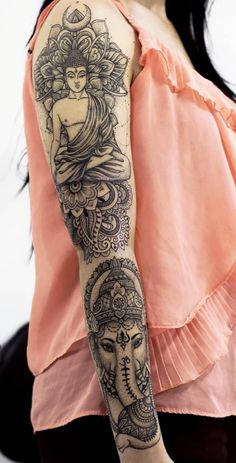 Sleeve Ganesha tattoo
