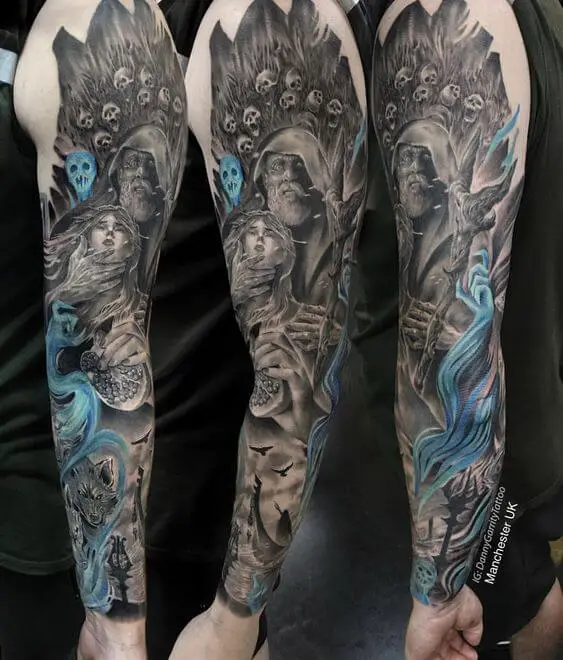 Opus Tattoo Gloves on Twitter TattoedDaddyO A little Hades and  Cerberus by Carl Grace Tattoos Opus Tattoo Gloves httptcop8yqb6iBI7   Twitter