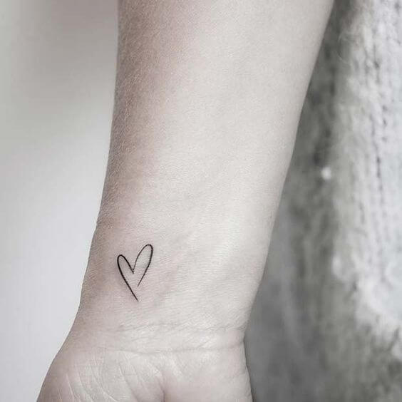 Small heart tattoo