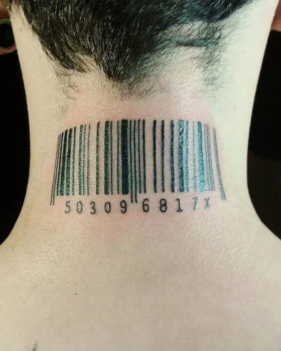 back barcode tattoos
