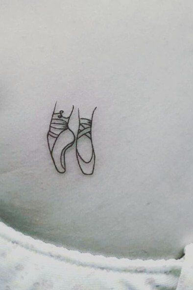 ballet dancer small tattoo