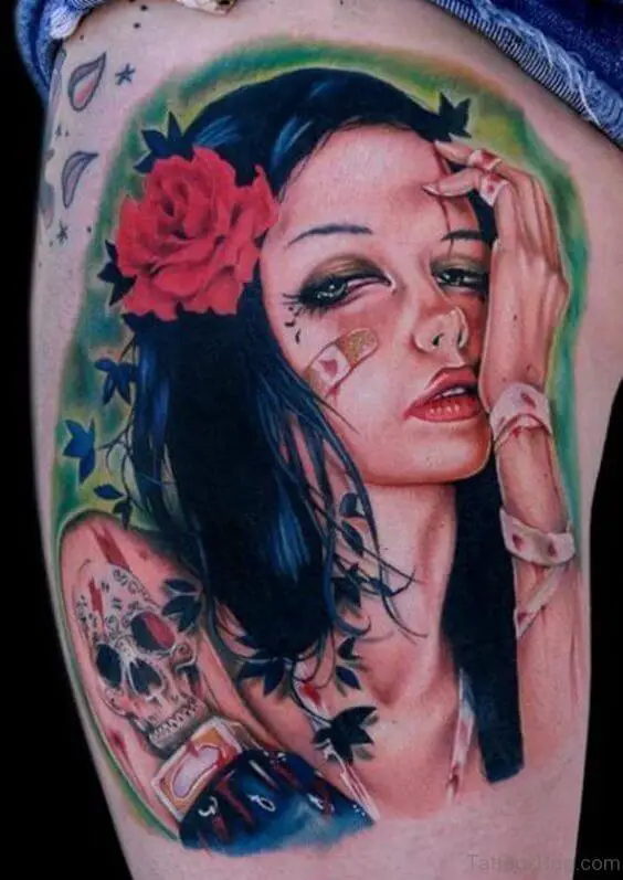 bandaged pin up tattoo