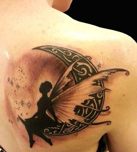 fairy moon tattoo