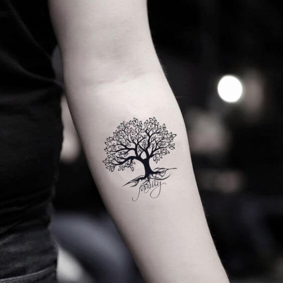 hawthorn tree tattoo
