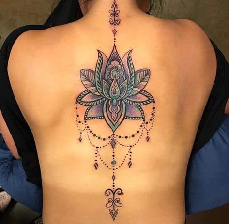 mandala tattoo on back