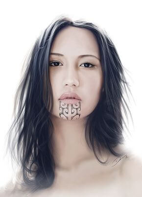 maori face tattoo