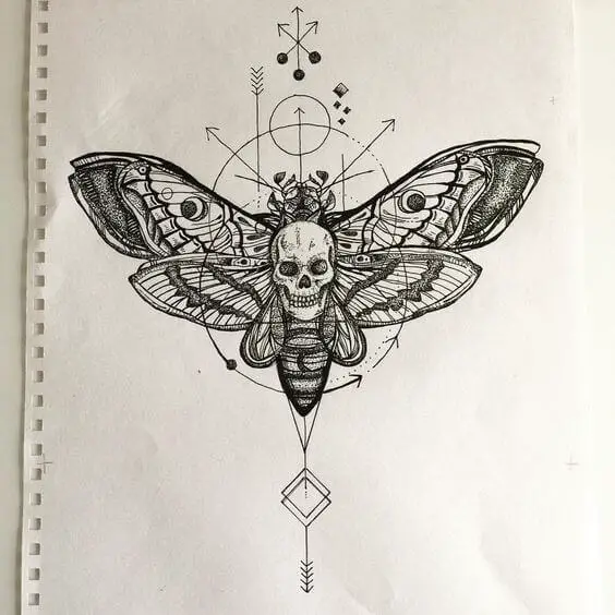 moths tattoo design