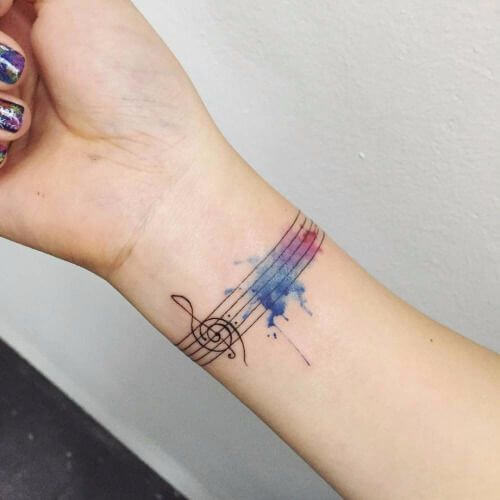 music notes tattoo