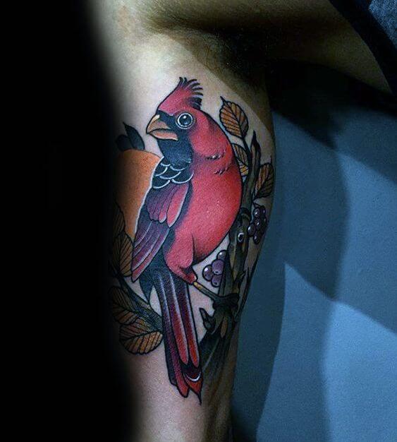neo traditional bird tattoo