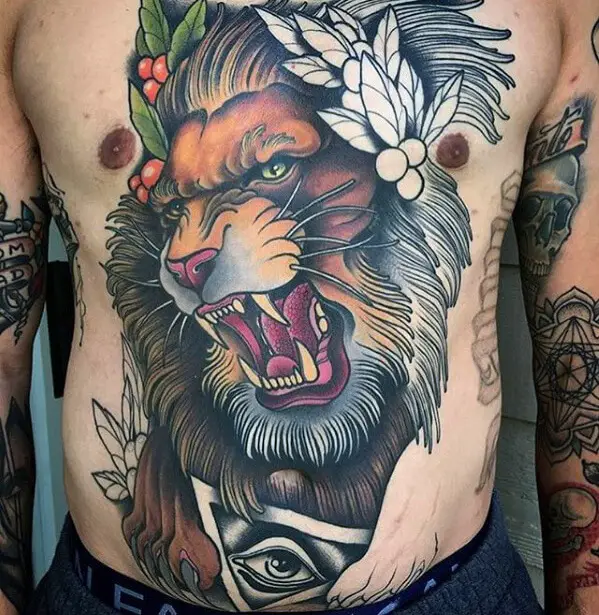 American Traditional Lion Tattoo Designs Best Tattoo Ideas