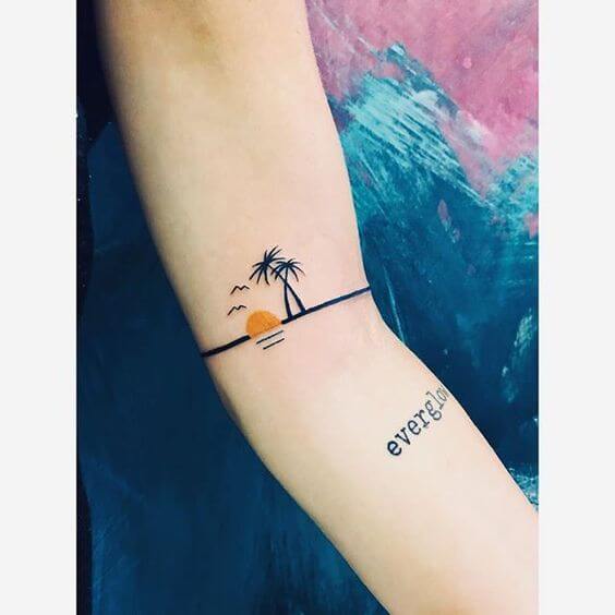 palms tree tattoo