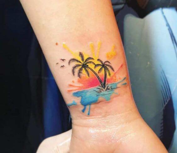 palms tree tattoos