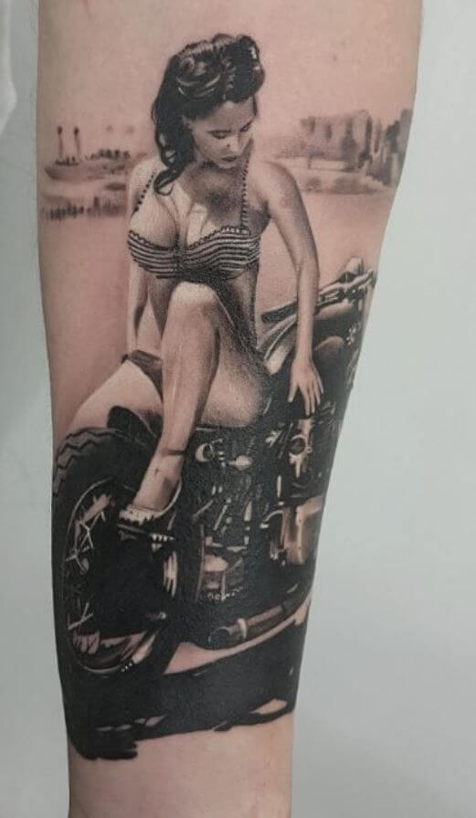 retro Hollywood pin up tattoo