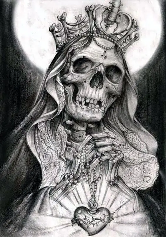 santa muerte tattoo ideas