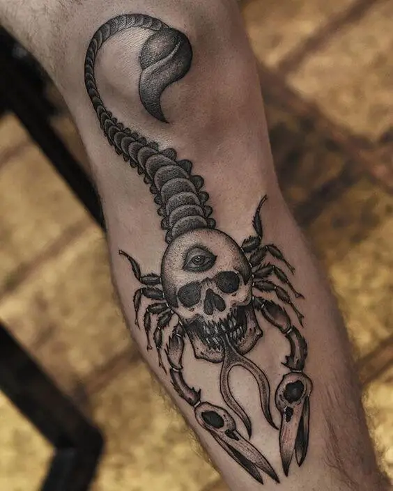 scorpion foot tattoo design