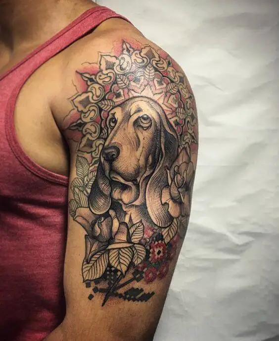 sleeve Hound Dog Tattoo