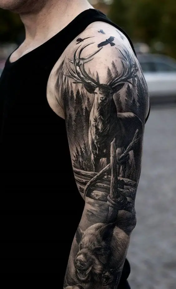 148 Tattoos Ideas For Hunters With Their Meanings Tattooli Com