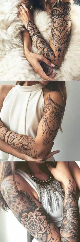 váll mandala tetoválás