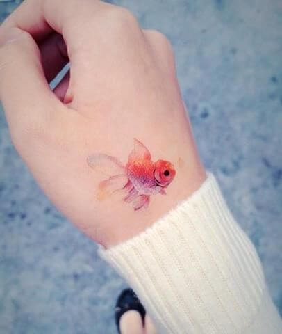 small Goldfish tattoo