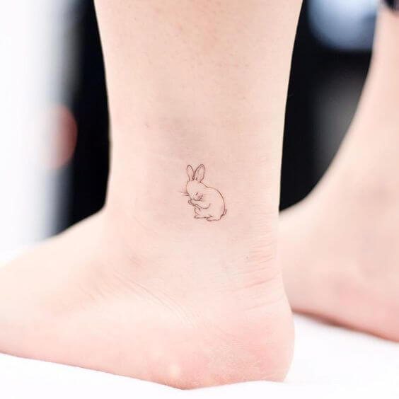 small rabbit tattoo