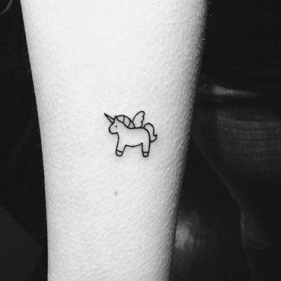 small unicorn tattoo