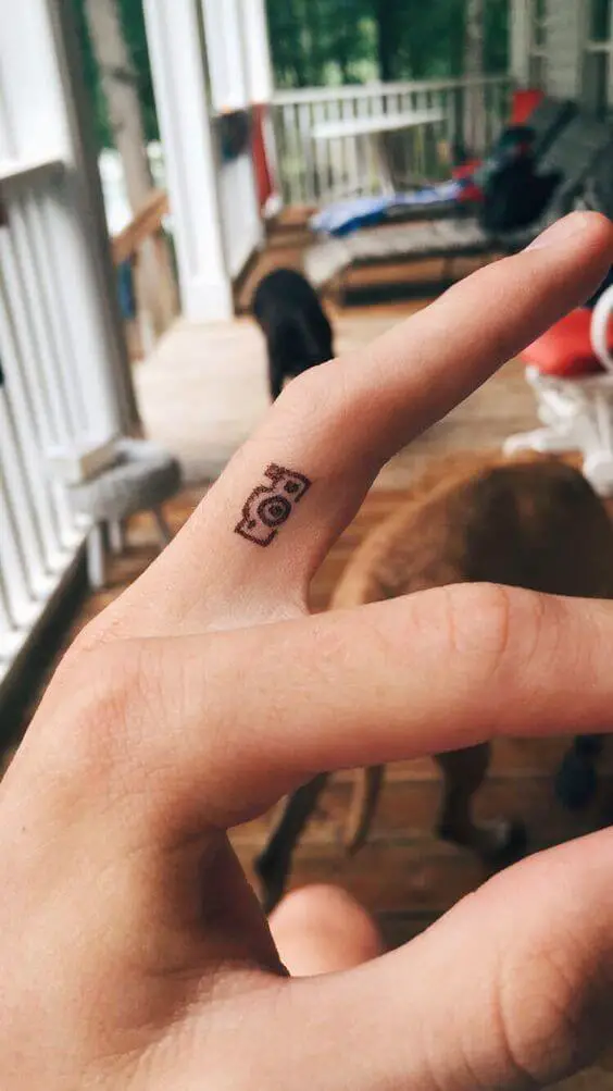 tiny camera tattoo