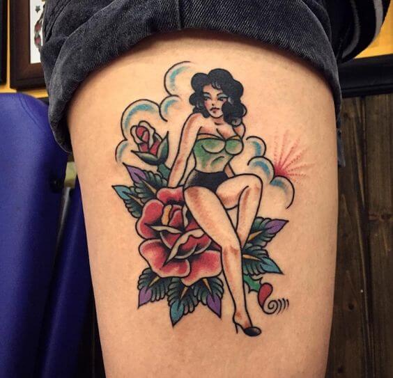 10 Best American Traditional Pin Up Tattoo IdeasCollected By Daily Hind  News  Daily Hind News