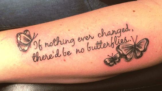 Butterfly tattoo quotes