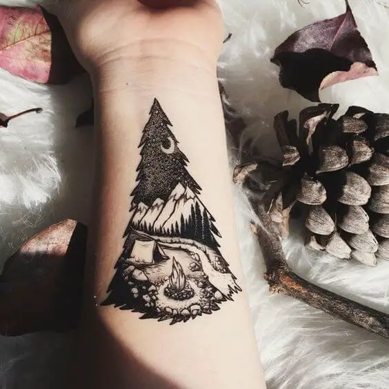 Camping Tattoo Idea