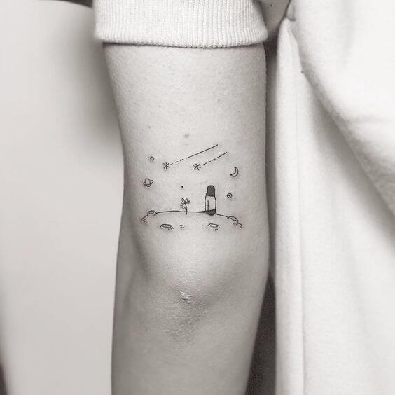 Cute Minimalist Galaxy Tattoo