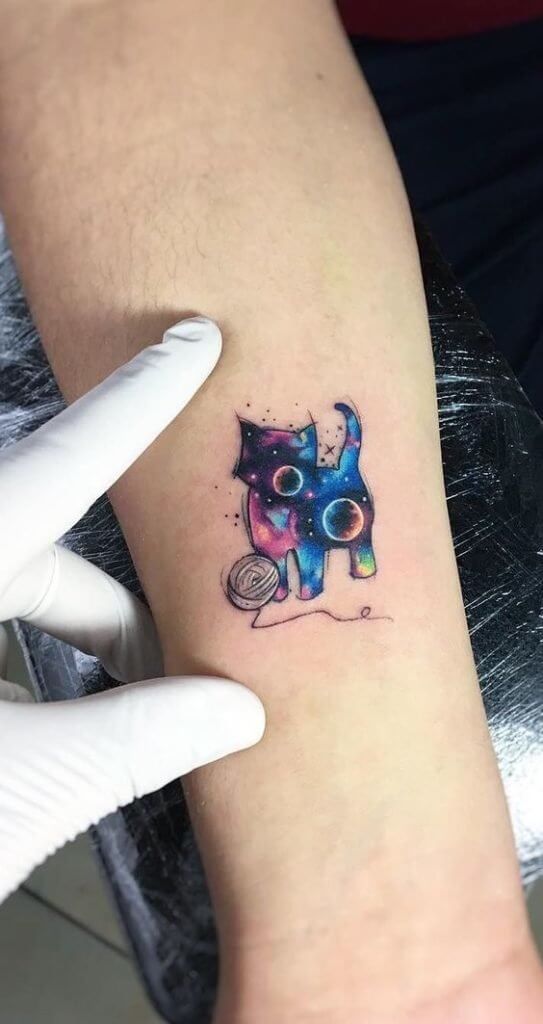 Galaxy Cat Tattoo