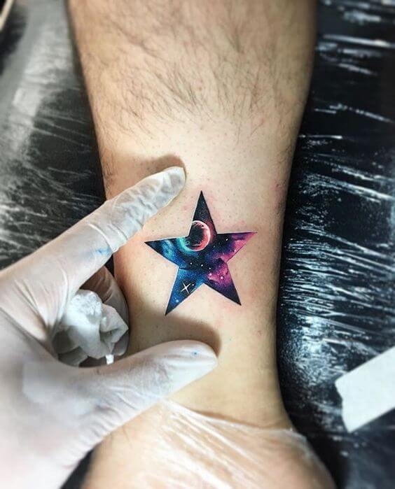 Galaxy star tattoo