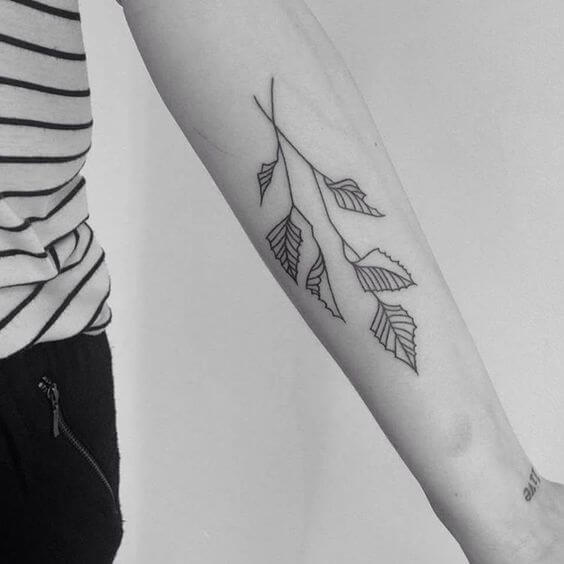 Geometric Birch leaf