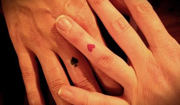 Heart Finger Tattoo