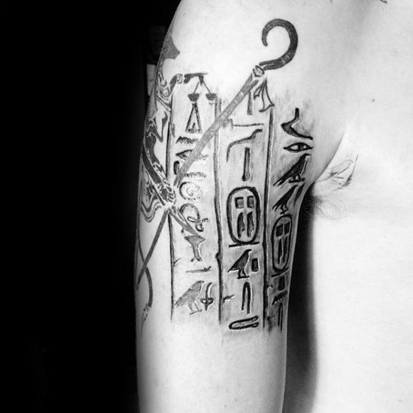 Hieroglyphs Tattoo for men