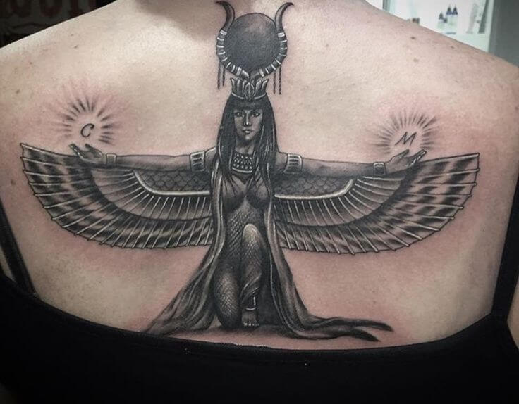 ISIS TATTOO ON BACK