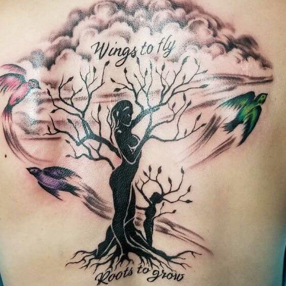 Impressive Tree Woman tattoo
