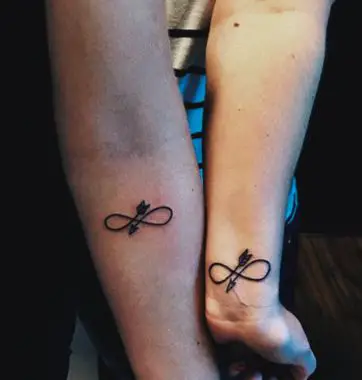 Infinity symbol matching tattoo