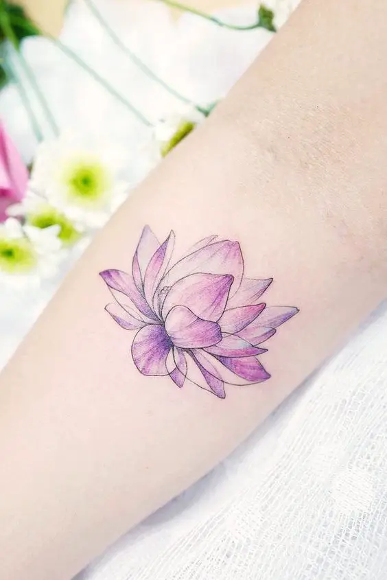 Lotus flower tattoo