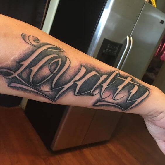 Loyalty Tattoos on Forearm