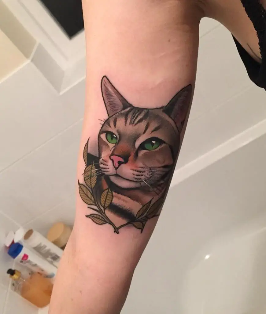 Realistic Cat tattoo