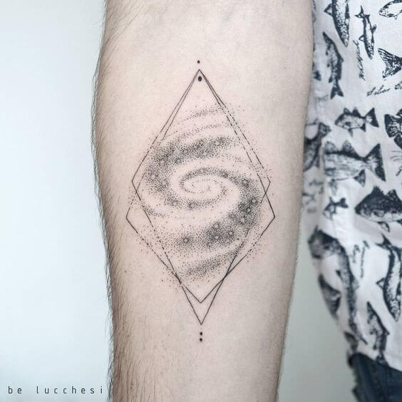 Rhombus Spiral Galaxy Tattoo