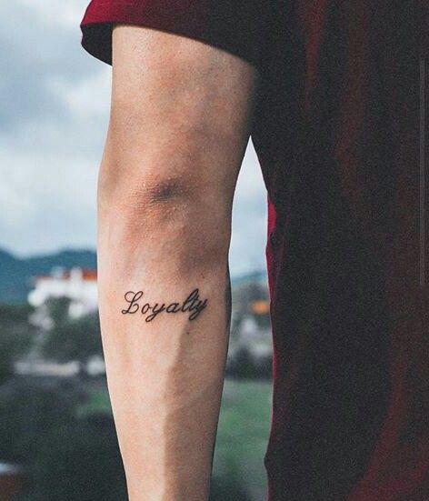 loyalty finger tattoo