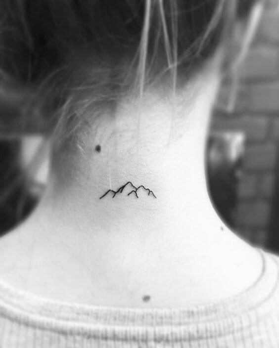 Small mountain tattoo