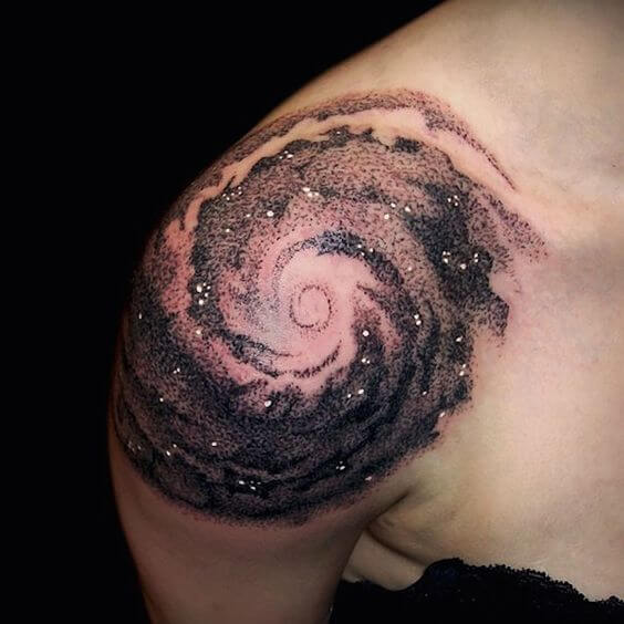Spiral Galaxy Tattoo For Men