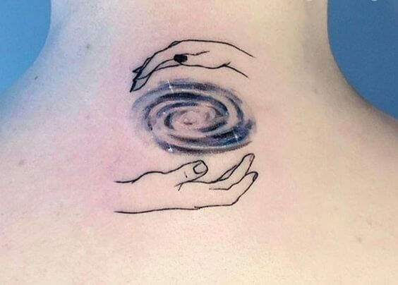 Spiral Tattoo with Hands