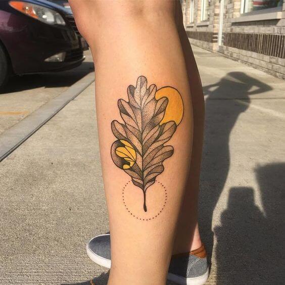 Yellow Leaf Tattoo