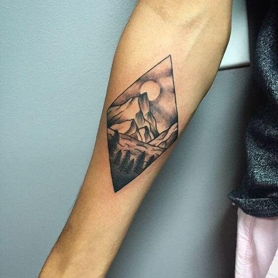 diamond mountain tattoo