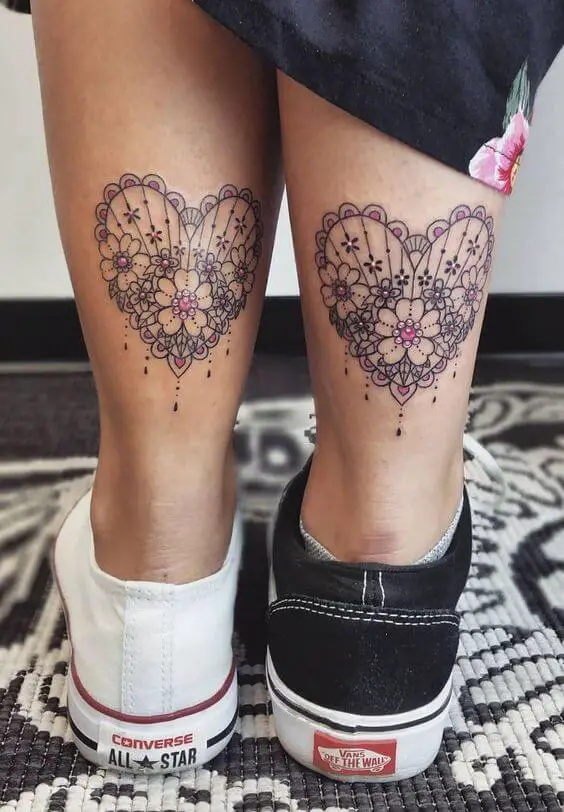 hearts matching tattoo